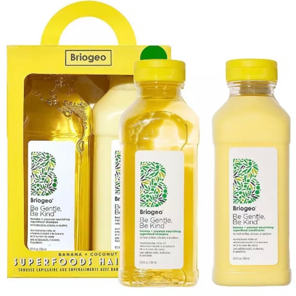 New Briogeo Superfoods Banana Coconut Nourishing Shampoo and Conditioner Set - Picture 1 of 7